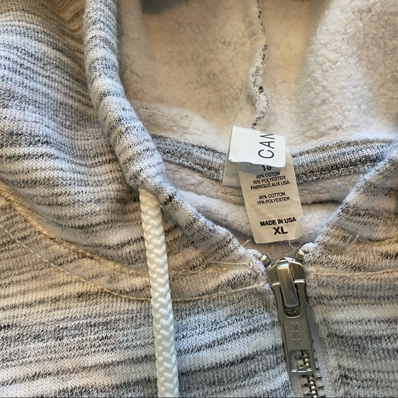 Mens XL Track Seven 7 Sacramento Brewing Sweatshirt White Heather Full Zip - Picture 3 of 4